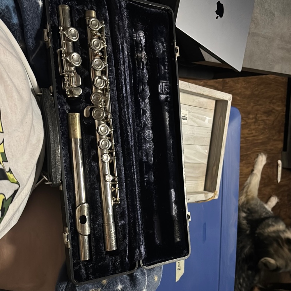 Silver Flute with Case